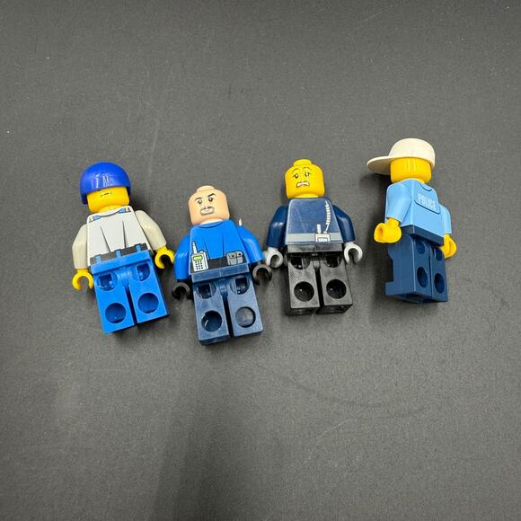 Lego Minifigures Lot of 4 Blue Officer Toy Figures - Picture 3 of 5